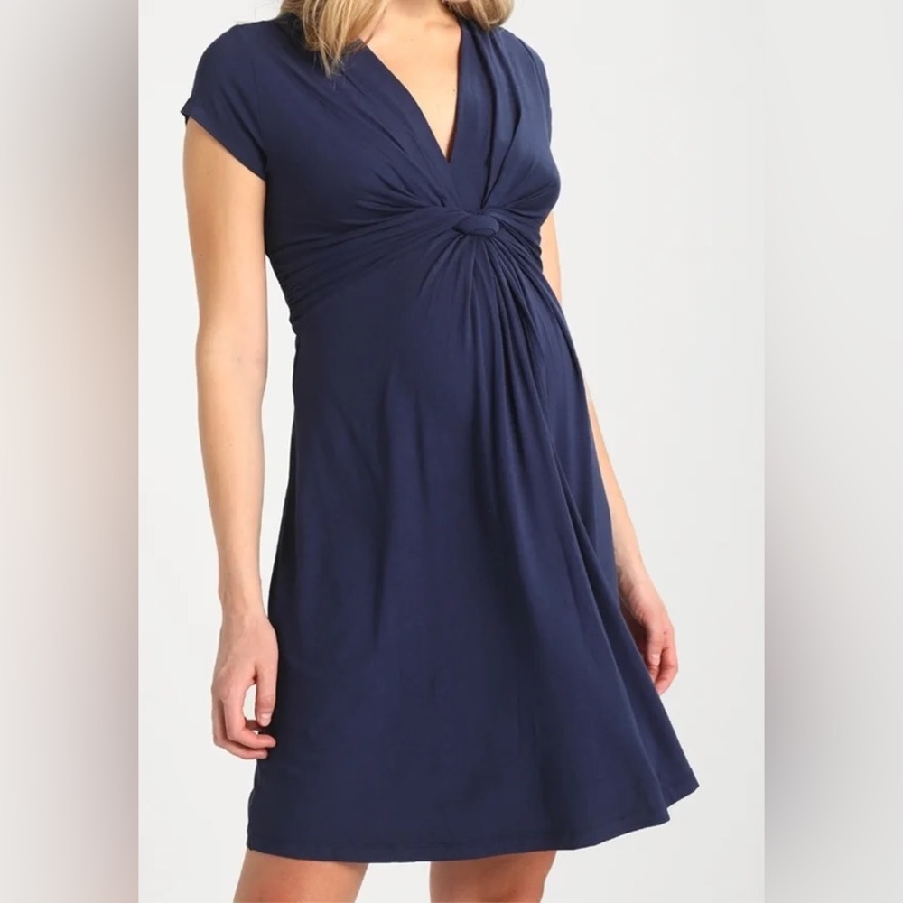 Seraphine Navy Blue Maternity Dress